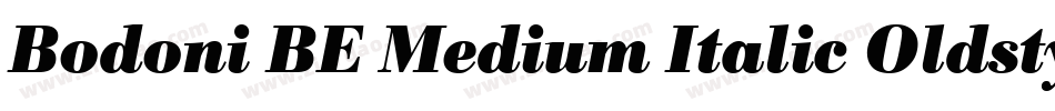 Bodoni BE Medium Italic Oldstyle Figures字体转换